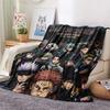 1PC Jujutsu Kaisen Patterned Flannel Blanket Suitable For All Seasons For Home Decor Warmth And Comfort Gifts Holiday Present