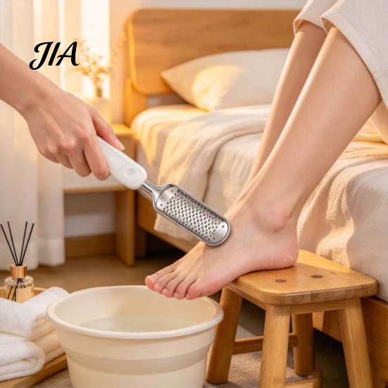 Feet Callus Remover Stainless Steel Foot File, Rasp Scrubber, Heavy Duty Shaver Metal Pedicure Tool for Hard Skin Cracked Heels Care Scrubber