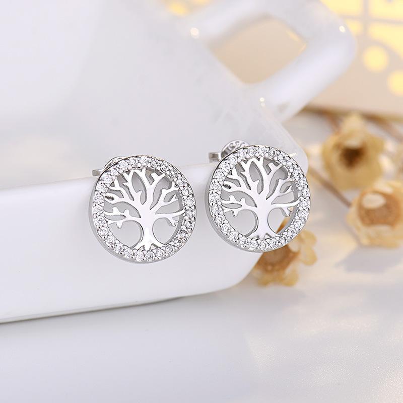 New 925 Sterling Silver High Quality Zircon Stud Earrings for Women Exquisite Student Girlfriend Jewelry Accessories Wedding