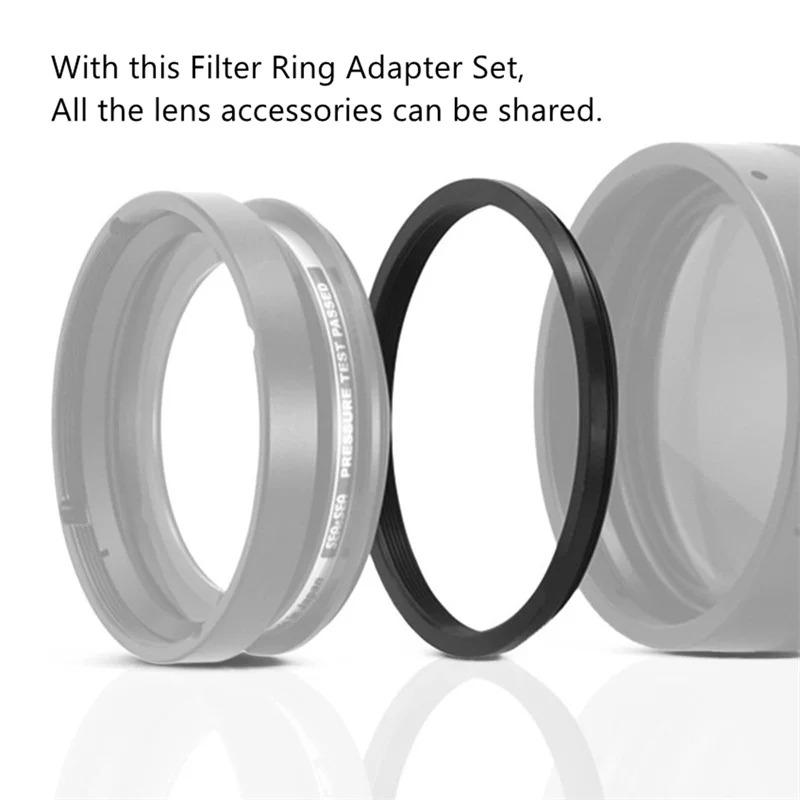 Camera Lens Filter Adapter Ring Set 37-82mm 82-37mm Step Up Down Rings For Canon Nikon Sony Fujifilm Dslr
