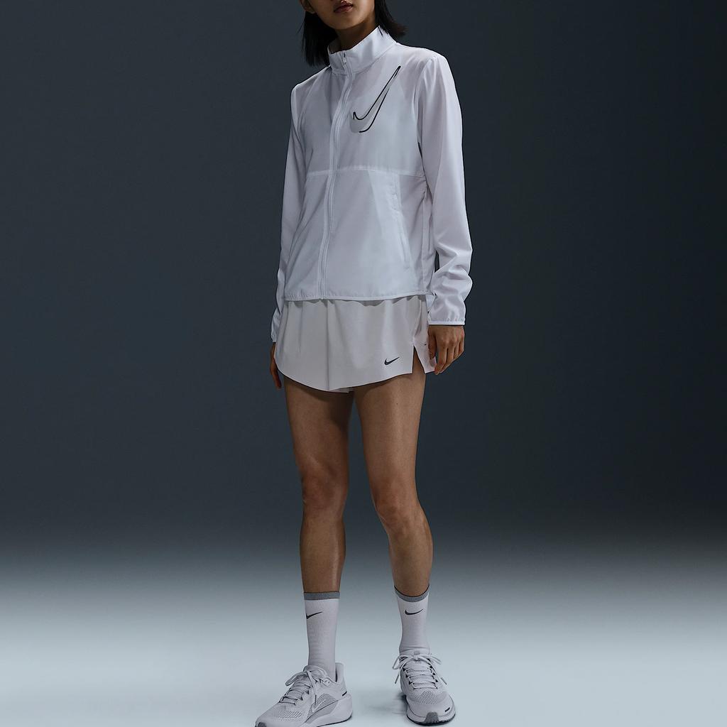 Nike Осенне-Зимняя Коллекция 24 Удобная Универсальная Куртка на Молнии с Длинным Рукавом Женские Куртки Белая HJ2229-100