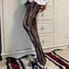 Женские сетчатые сексуальные чулки Европейские и американские чулки до бедра Нескользящие колготки Выше колена Черное кружево Сетка Эластичные чулки