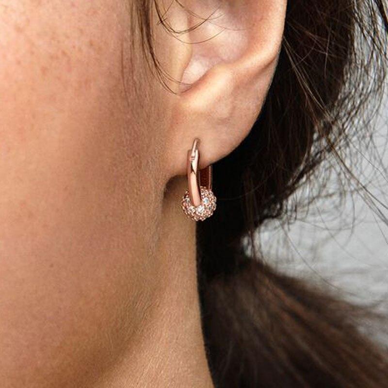 Новые серьги-кольца из стерлингового серебра 925 пробы с блестящими бусинами для женщин, серьги-подвески, серьги-подвески, ювелирные украшения Joyas