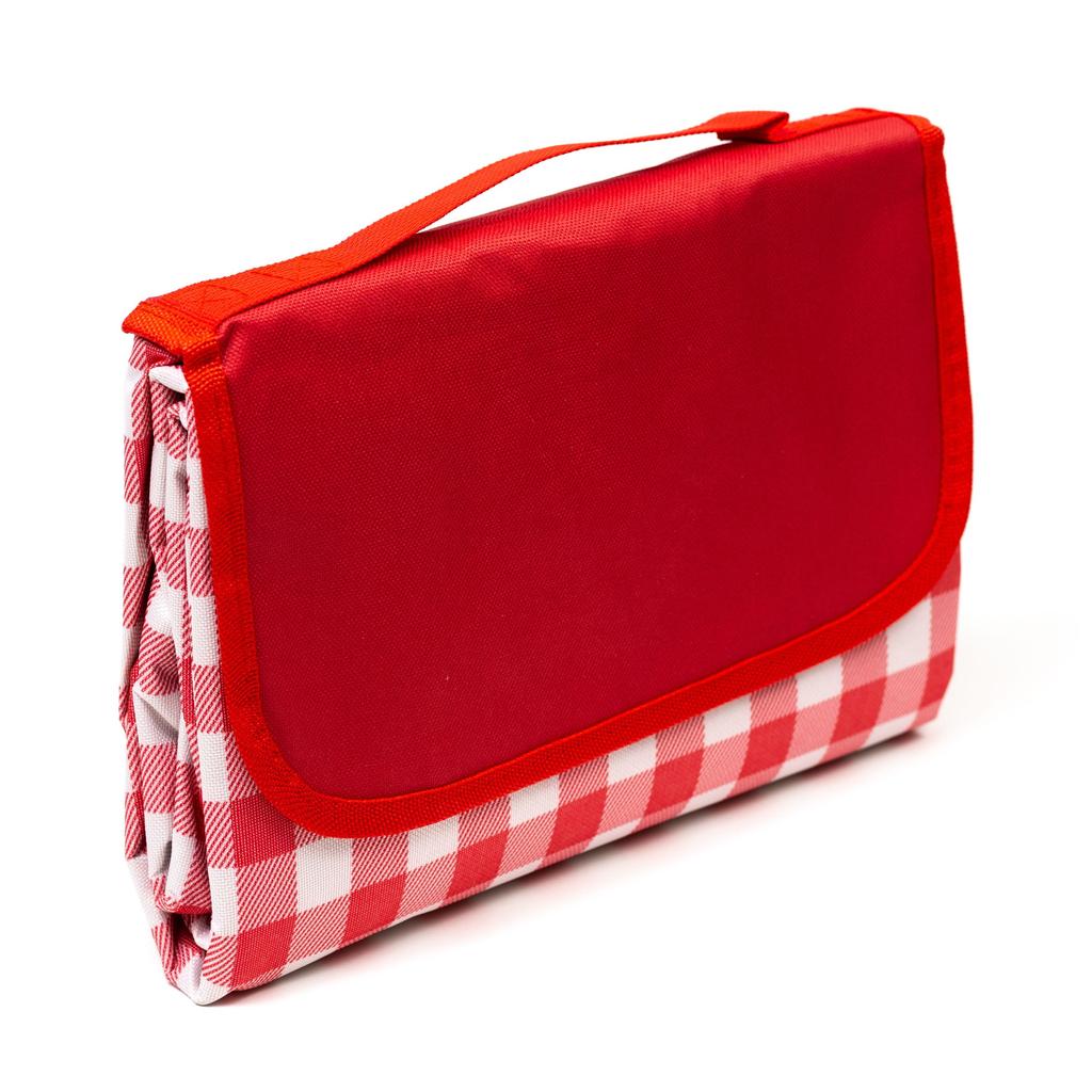 Picnic Beach Blanket 195x200 Red Checkered Pattern For Picnic Camping Mat