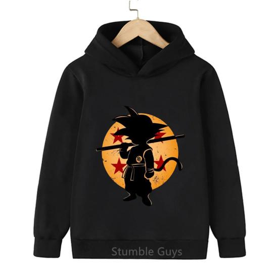 Dragon Ball Goku Ultra Instinct Blue Print Hoodie Kids Boys Girls Pullover Hooded Sweatshirt Anime Children Streetwear Tops