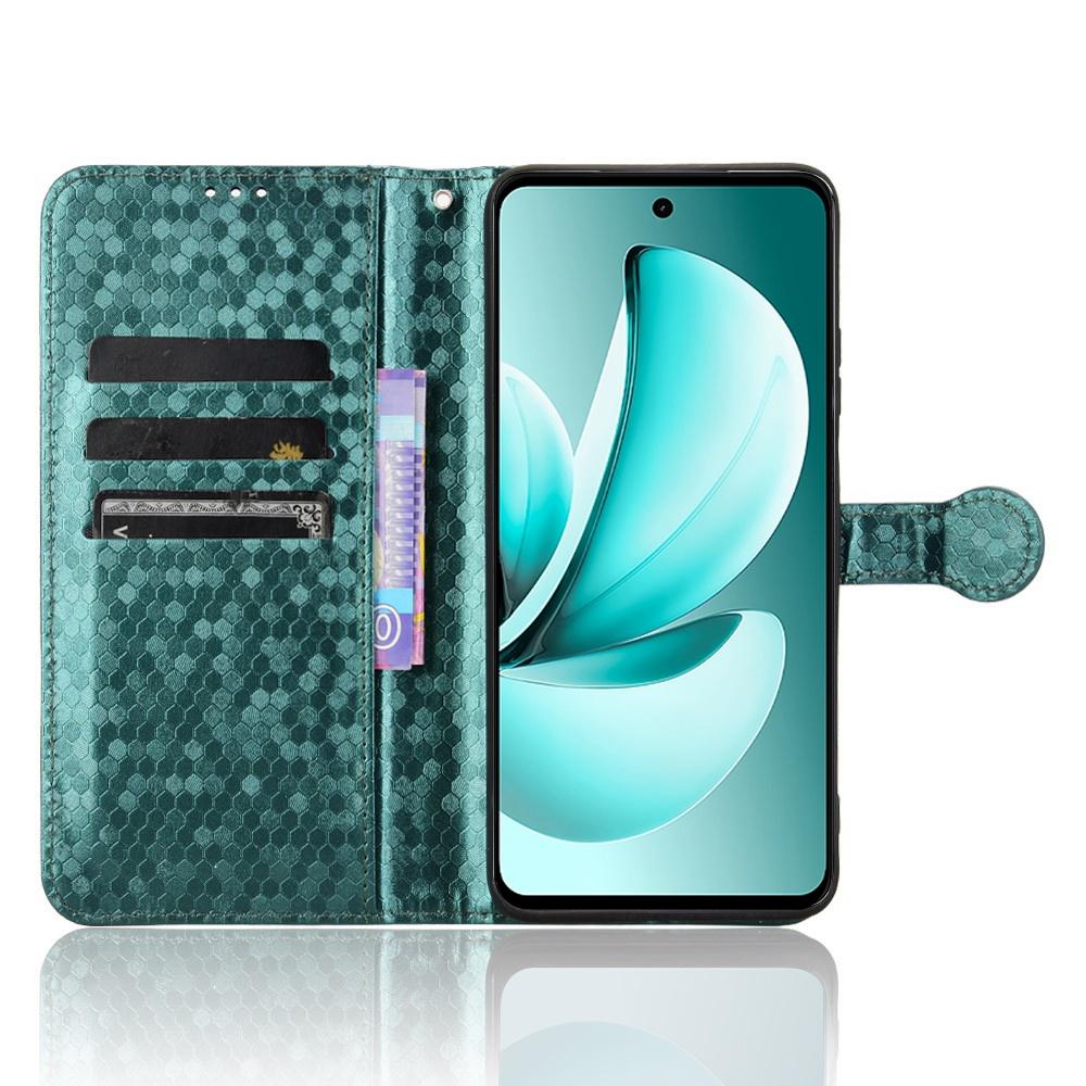 Realme C71 Wallet Rhombus Flip Case, Green