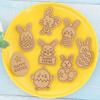 8Pcs/set Easter Plastic Cookie Cutter Rabbit Egg Biscuit Cutter 3D Cartoon Bunny Molds Baking Tools Easter Party DIY Decoration