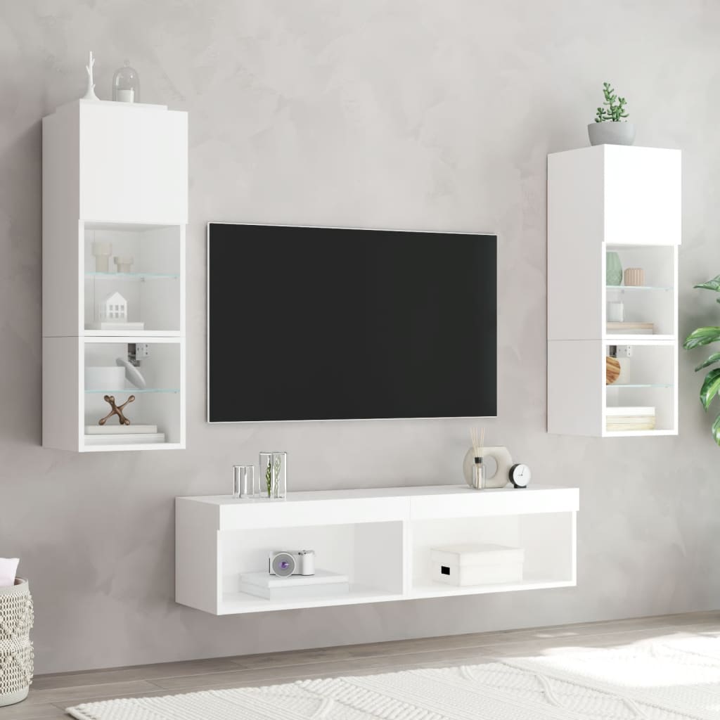 LED TV Stand in White 60 x 30 x 30 cm