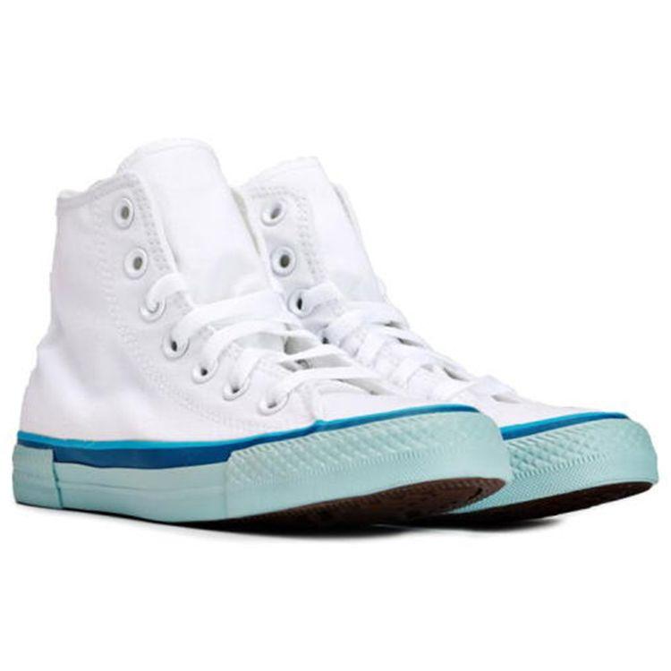 Converse Chuck Taylor All Star Color Block High Top Canvas Shoes Women Sneakers Off-White Blue 568805C