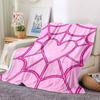 1pc Heart Web Blanket Warm, Cozy, And Soft, Suitable for Sofas, Beds, Cars, And Office Use.Perfect for Camping And Travel, Making It a Great Gift for