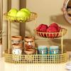 3-слойная корзина для фруктов, многоцелевой центральный элемент стола, экономящий место, держатель для овощной полки