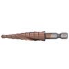Spiral Step Drill Bit High Speed Steel Cobalt Hex Shank Steps Drills M35 9 Size 4?12mm