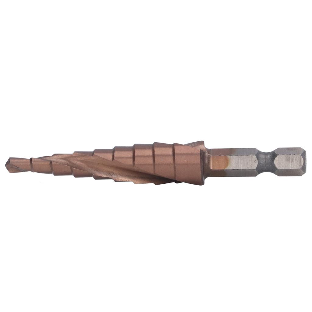 Spiral Step Drill Bit High Speed Steel Cobalt Hex Shank Steps Drills M35 9 Size 4?12mm