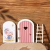 Многоцелевая деревянная дверь для мыши Декоративный элемент для кукольных домиков Аксессуары И Уникальный дизайн интерьера