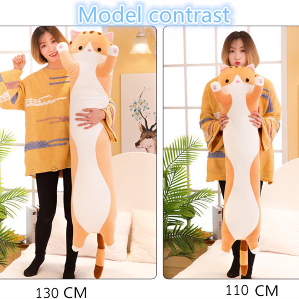 Baby Long Cat Plush Toy Adult Soft Stuffed Kitten Pillow Kids Children Sleeping Pillow Home Decor