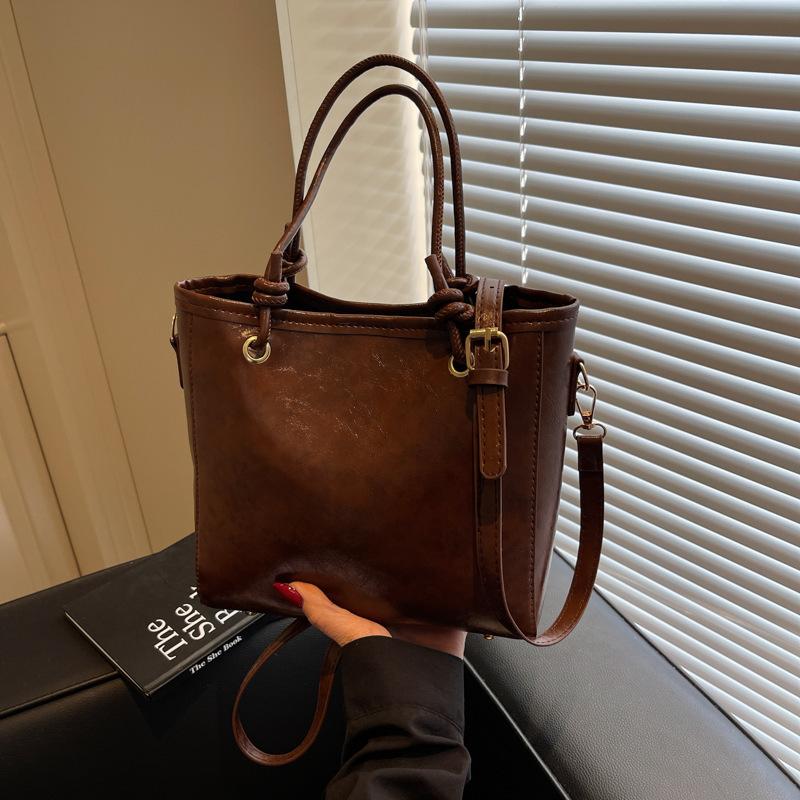 Премиальная ретро-сумка женская 2025 популярная сумка-мессенджер сумка-ведро текстурированная дорожная сумка на плечо