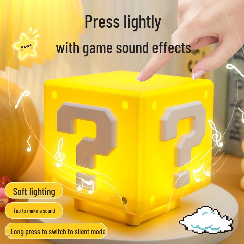 Super Mario Star LED Night Light – Question Mark & Star Design for Outdoors & Christmas Decor