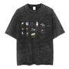 SZA Music Saturn Vintage Washed T Shirt Unisex Fashion Harajuku T-shirt Cotton Casual Loose Short Sleeve T Shirts Top Streetwear