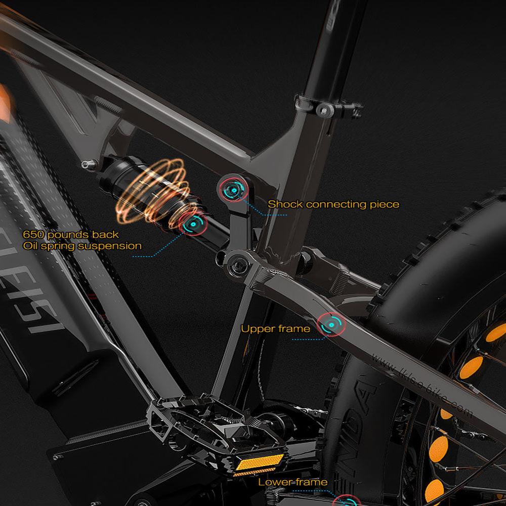 Электровелосипед Lankeleisi 26" Мотор 1000 Вт Вездеходный Ebike 48V 20AH Макс. Дальность 150 км Нагрузка 150 кг RV800