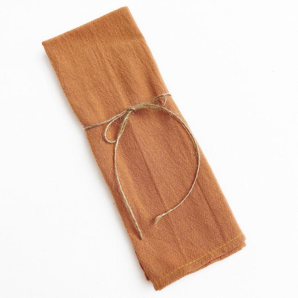 100% Cotton Linen Folded Flower Napkin for Kitchen, Hotel, and Western Restaurant Décor