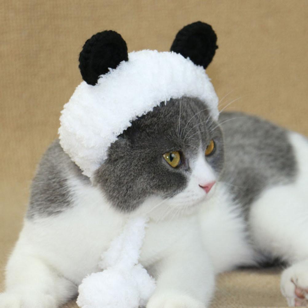 Dog Costume Neck Ear Warmer Headband Protector Size S for Cat Dog Allergy-Free Knit Snood Warm Pet Hat