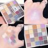 25-Color Lucky Magic Cube Eyeshadow Palette - Student-Friendly Earth Tones In Cement Gray and Misty Purple