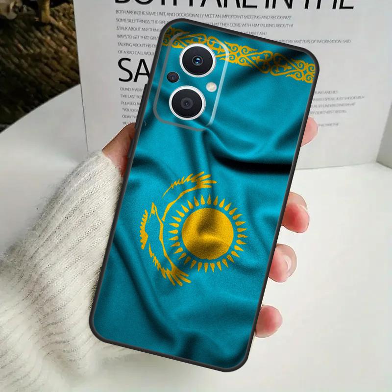 Чехол для телефона с флагом Казахстана для OPPO Reno 8T 14F 13 F 12 11 10 14 Pro 7 8 Lite OPPO Find X8 X6 X5 X9 Pro