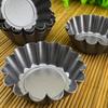 Egg Tart Molds, Nonstick Tart Pan Round Mini Muffin Tin Muffin Cake Mould Chrysanthemum Shaped Cake Mold
