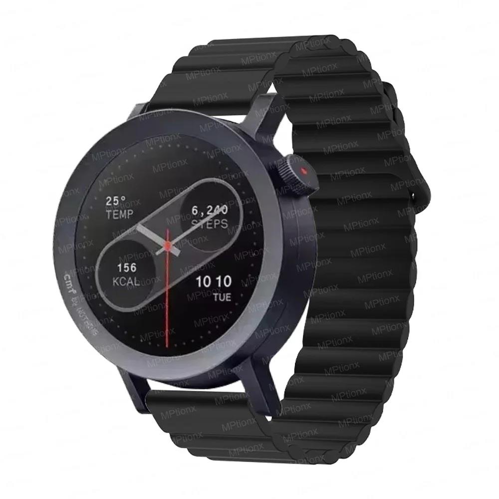 22 мм силиконовый ремешок для часов CMF Watch Pro 2 с магнитной застежкой, спортивный браслет на запястье, аксессуары для ремешка умных часов CMF Watch Pro 2, 3