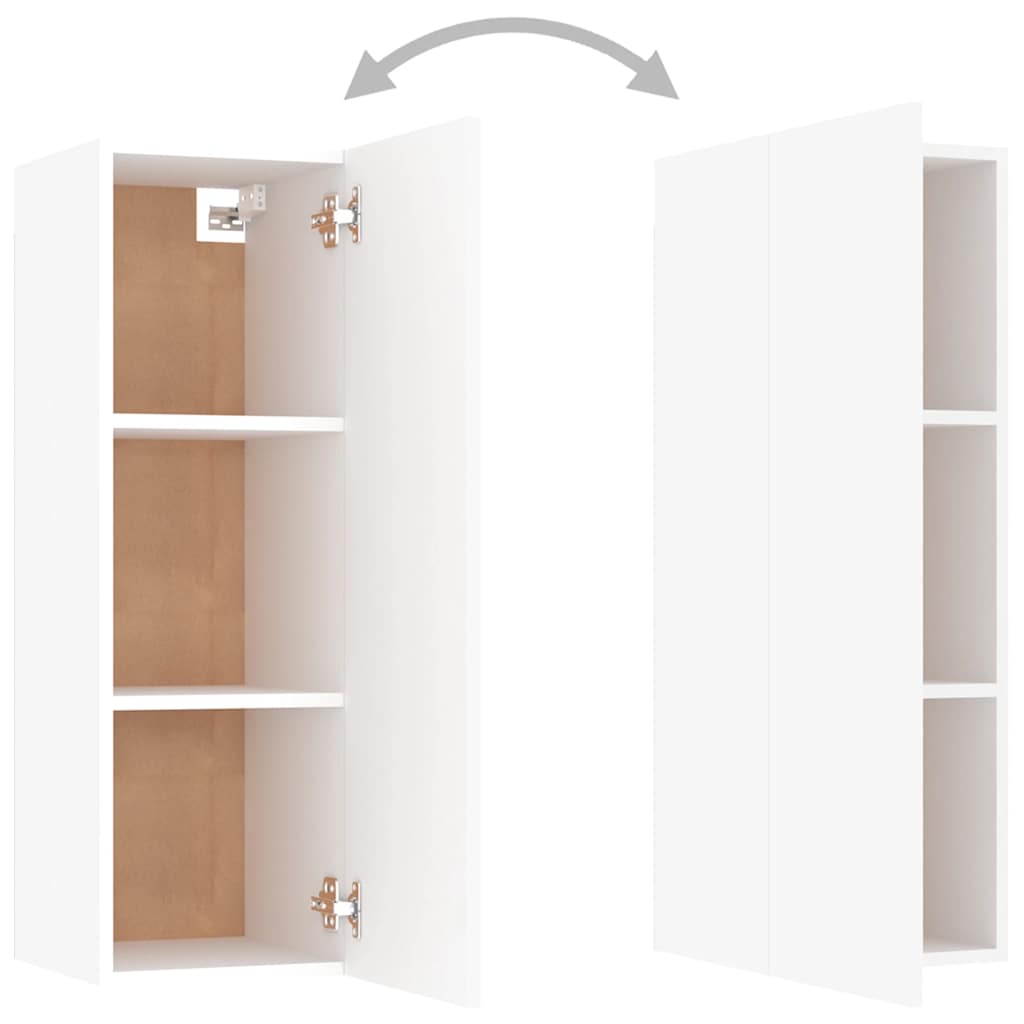 10 Piece TV Cabinet Set White Particleboard
