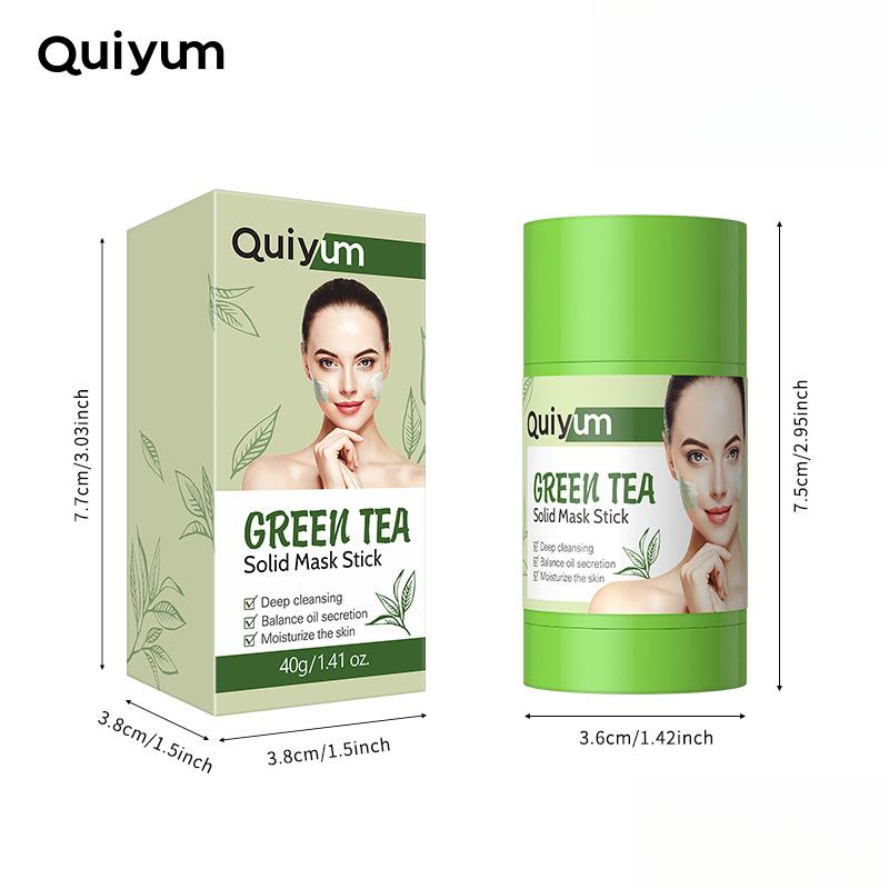 QUIYUM Твердая маска-стик с зеленым чаем 40 г Увлажняющая глиняная маска
