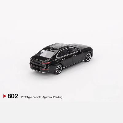 МИНИГТ 1:64 i7 eDrive50 Черный Легкосплавный Модель Автомобиля 802#
