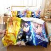 Sword Art Online Узор 3D НОВЫЙ Пододеяльник Наволочка Комплект постельного белья Взрослый Девочка Спальня Украшение Дети Односпальный Двуспальный Большой