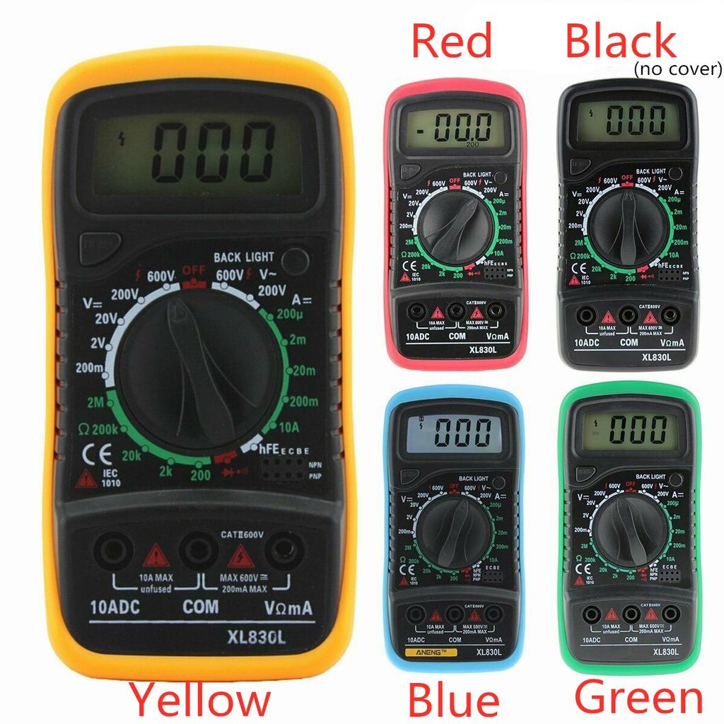 Цифровой ЖК-мультиметр Вольтметр Тестер напряжения переменного и постоянного тока Устройство проверки цепей Зуммер XL830L