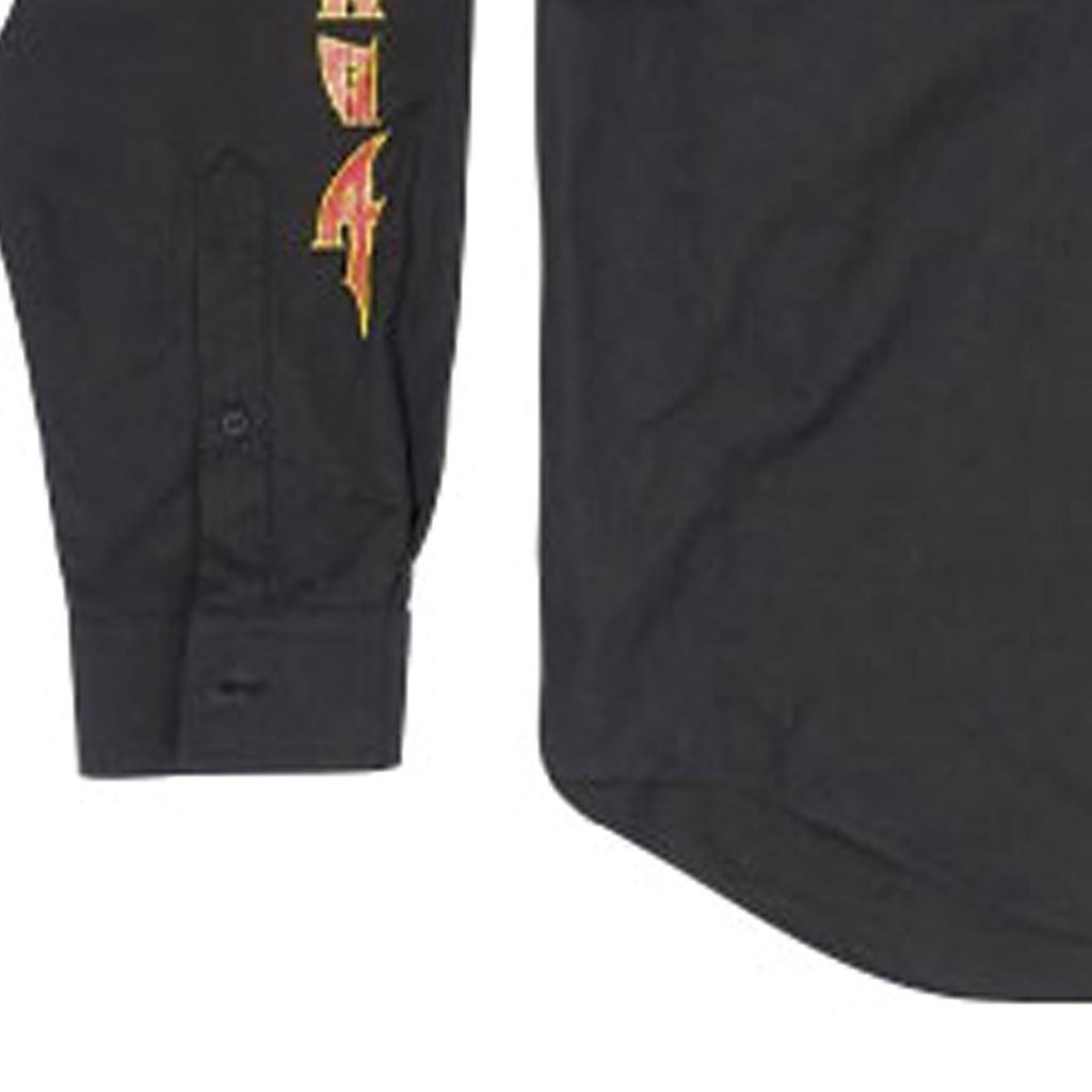 Balenciaga Metallica Long Sleeve Shirt Oversized Fit 'Black Orange' Men's 699053TYB181000