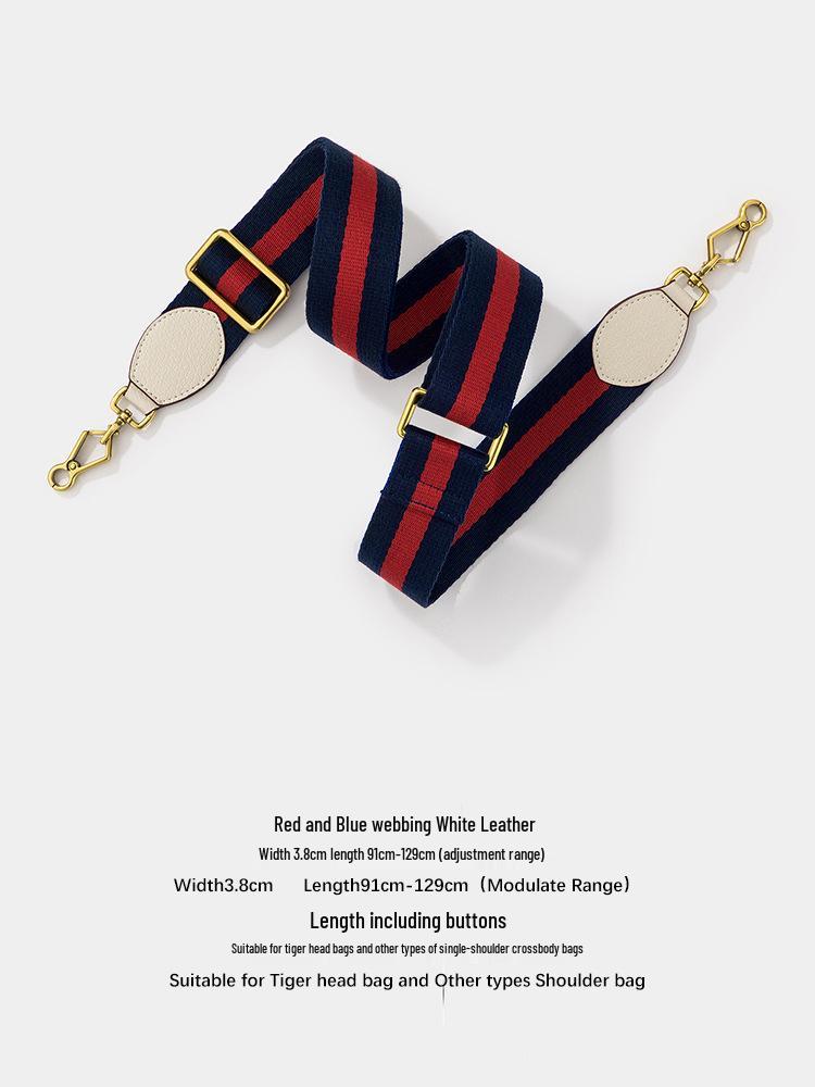Европейско-американская широкая плетеная сумка для камеры с головой тигра G и регулируемым красно-зелено-синим ремешком