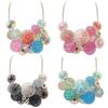 Women Fashion Flowers Choker Necklace Women Color Multicolor Bohemian Boho Collar Colorful Blue Big Necklace Jewerly Gift