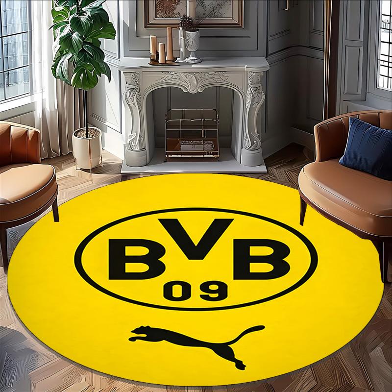 1pc B-BVB Carpet, Round Rug, Comfortable, Suitable for Entryways, Living Rooms, Office, And Bedrooms, Christmas Decoration