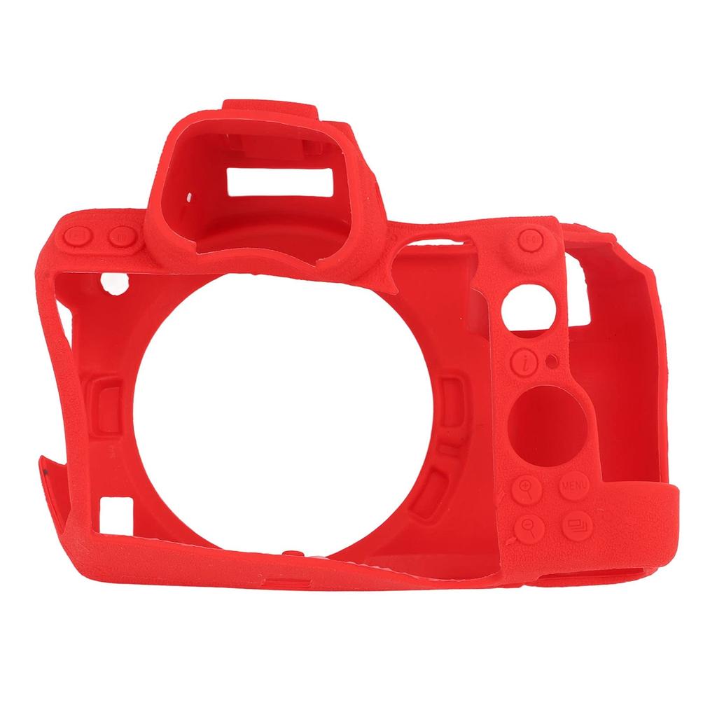 Camera Silicone Case for Z5 Z6II Mirrorless Camera Shockproof Protective Cover for Z5 Z6II Z7II Z7II, Anti-slip (Red)