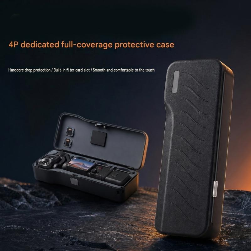 Кейс для хранения камеры Pocket 4P, Защитный жесткий органайзер с формованным отсеком, Компактная конструкция для путешествий со встроенными слотами для аксессуаров