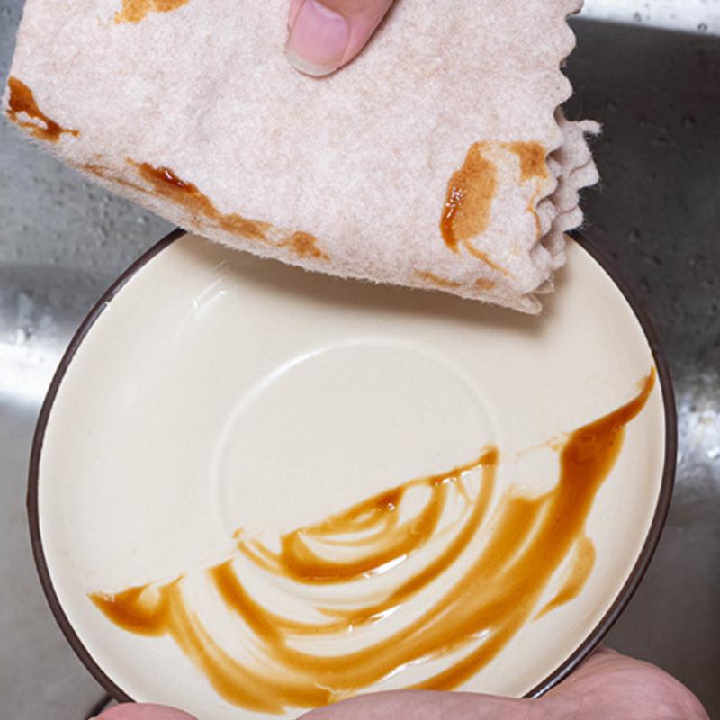 Кухонные тряпки из растительных волокон, бытовые суперабсорбирующие салфетки для уборки, чистящие губки без содержания масла