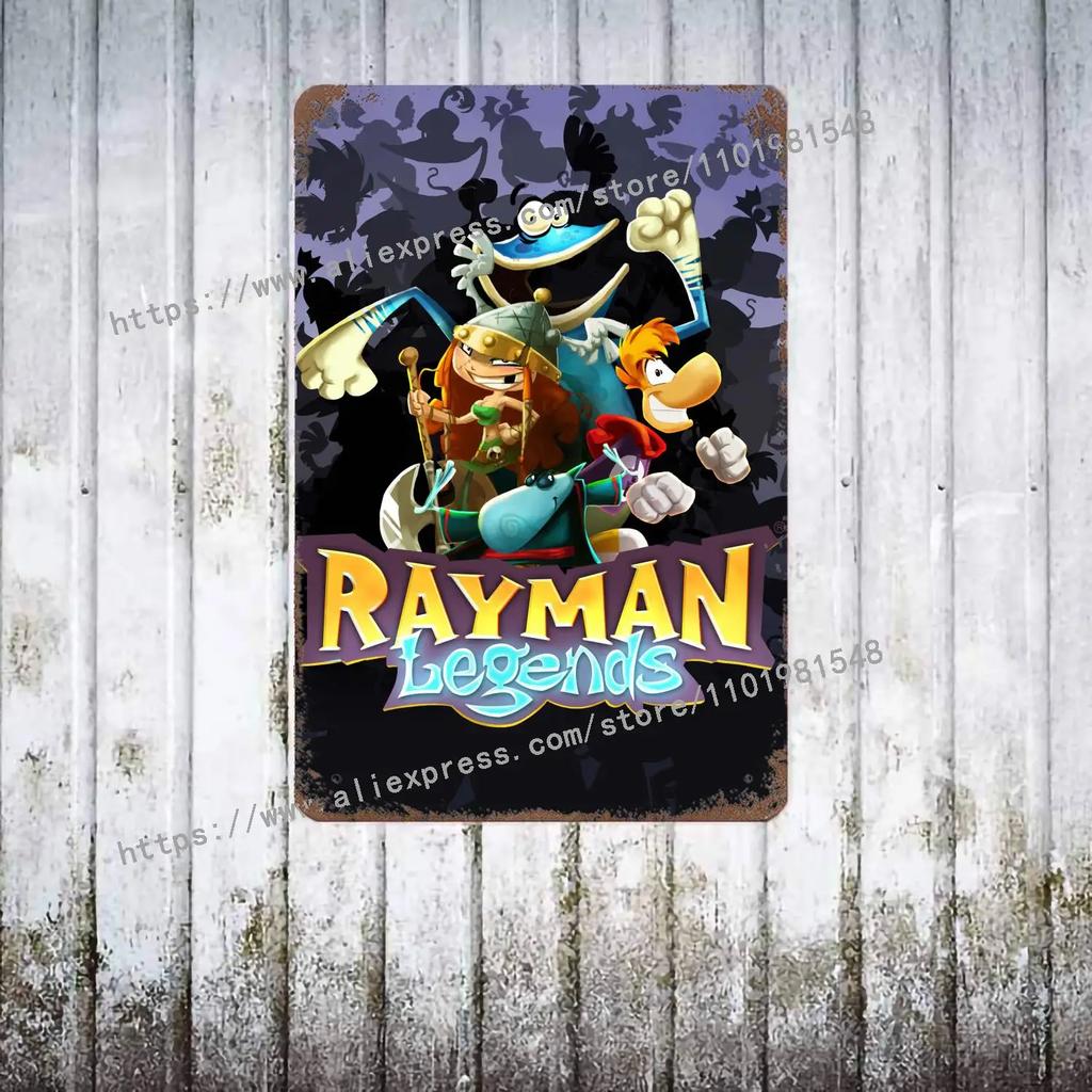 Rayman Legends Definitive Edition Постер Винтажная Жестяная Табличка Металлическая Табличка Декоративная Табличка для Паба Бара Мужской Пещеры Клуба Украшение Стен