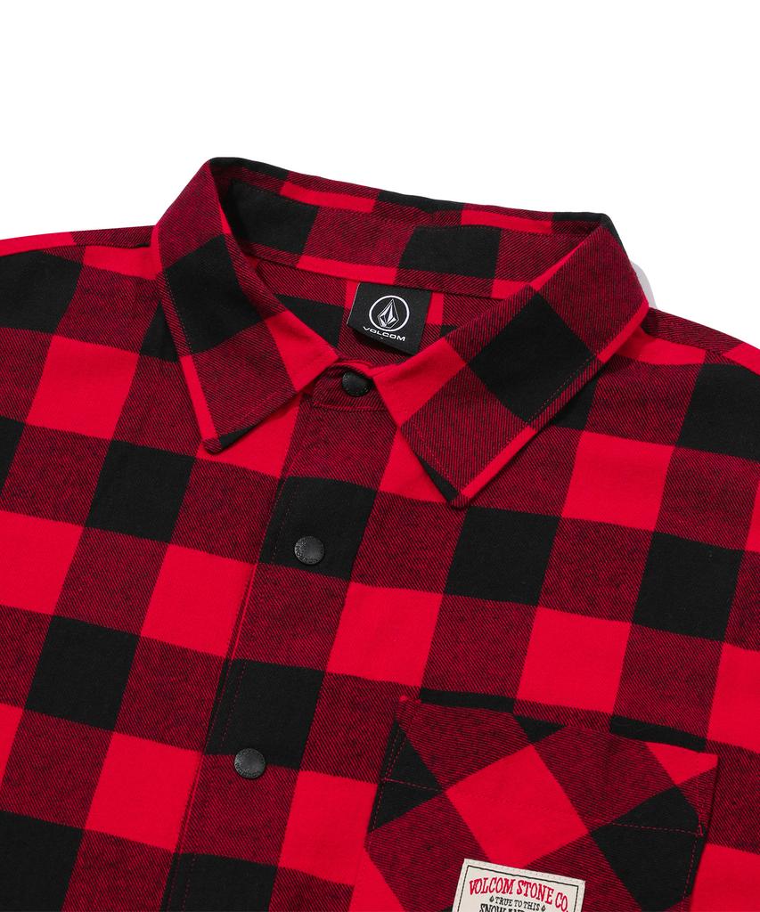 Фланелевая рубашка VOLCOM для снега и серфинга (красный)