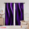 2D плоская печать 2 шт. оконные шторы фиолетовые завитки (4) 100% Полиэстер Без Электричества Универсальный Подходит для Праздника