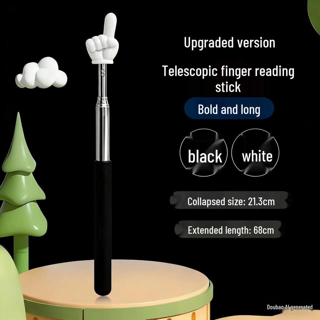 In Stock Retractable Stainless Steel Baton for Children's Finger Reading and Classroom Teaching