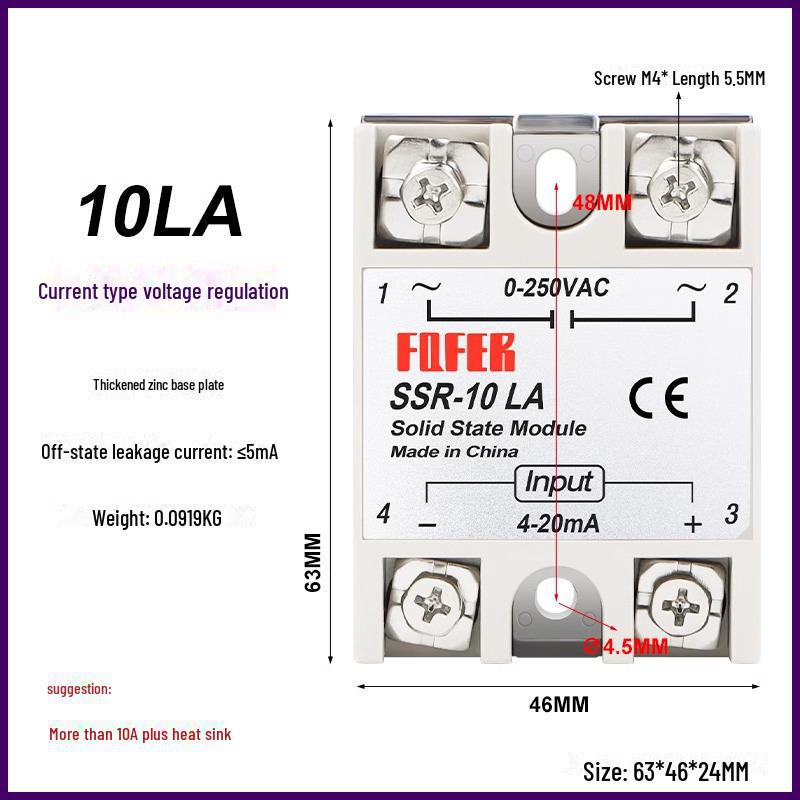 Управляемое постоянным током твердотельное реле переменного тока 40DA 25A 60DA 80DA 100DA-H 40DD VA однофазное твердотельное реле