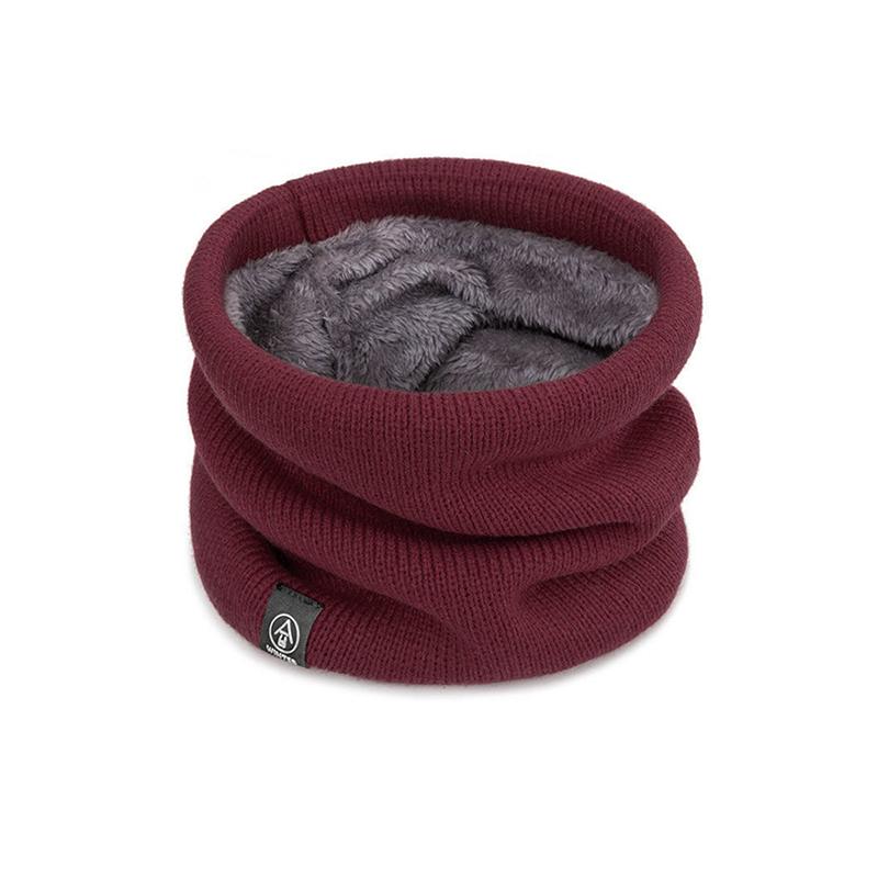 Вязаный шарф, зимний теплый шарф-снуд, однотонный утолщенный шерстяной меховой шарф для шеи, унисекс, мужские шарфы на шею, кольцо, женский пуловер, шарф