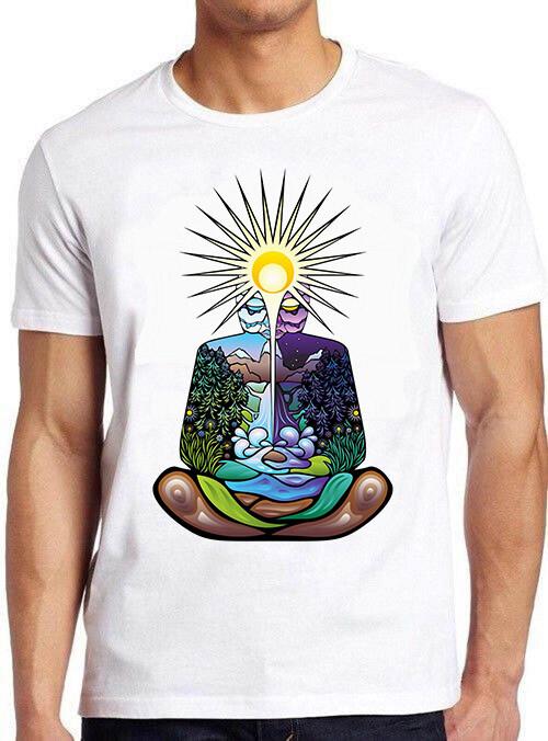 Psychedelic Meditating Nature Man Meme Gift Tee Funny Meme Gift Tee T Shirt M697