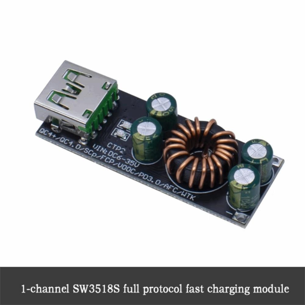 1 2 4 Way USB Type-C Quick Charge Adapter Step Down Buck Boost Module  Mobile Phone Charging