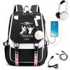 KATSEYE K-Pop Girl Group Print School Student Backpack 60123-6 Large Capacity Lightweight Casual Travel Bag